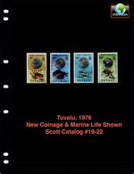 $2.40 Scott Value - 1976 TUVALU Marine Life on New Coinage, Coins CV MNH NH UMM