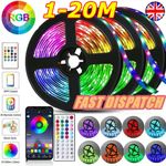 LED Strip Lights USB 1-20m 5050 RGB Colour Changing Tape for kitchen Cabinet, TV