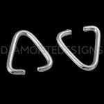 Antique Silver Triangle Jump Ring Bails Pinch Bails 9mm Findings Beads Craft UK