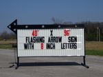NEW FLASHING PORTABLE OUTDOOR LIGHTED ARROW BUSINESS SIGN W/ 8" LETTERS 40"X96" 