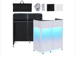 Kokorona Portable DJ Booth 108 x 51x 115 cm with Dual Top Corners, W Carry Bag