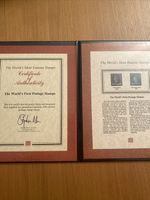 Worlds Most Famous Stamps-First Postage Stamp Penny Black & Two Penny Blue 37124