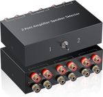 PROZOR Amplifier Speaker Switcher 2 In 1 Out Bi-Directional AMP Selector Box