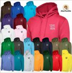 Personalised Embroidered Uneek Classic Hooded Sweatshirt Workwear Casual Hoodies