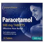 32 Paracetamol 500mg tablets for Headache, Migraine, Back Pain  MAX 3 per order