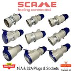 Scame 240v 16A 32A Plug Socket IP44 Industrial Event Power Electric Optima Xenia