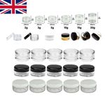 2g-20g Clear Plastic Sample Travel Jar Container Round Cosmetic Makeup Pot 