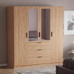 Trega Design 2 3 4 Door Large Wardrobes Mirrored Bedroom Furniture Storage Units