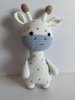 Handmade Amigurumi Crochet Doll Toy Newborn Gift Cute Blue Giraffe Baby Shower