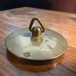Vintage Brass Sink Plug 5.3cm 2.1in Bath Basin Waste Stopper Ring Handle