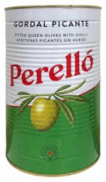 Perello Gordal Pitted Picante Olives 2kg Spicy Spanish Stuffed Snack Tapas