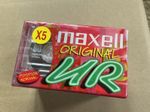 Maxwell UR90 Blank Cassette Tapes 5-pack new & sealed