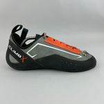 ClimbX Climbing Shoes UK 11 Grey Orange Lace Up Rock Climb Suede Hemp Lining