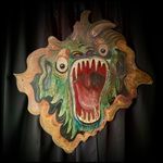 Large Original Ghost Train MONSTER Fairground Vintage Artwork Sign.