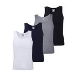 6 Pack Mens Sleeveles Vests Pure 100% Cotton Gym Top Summer Training size S-2XL