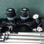 Portaflash 336VM 2-Head Mini Studio Lighting Kit  +  3 Tripods Stands