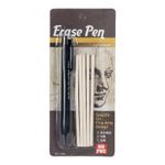 Retractable Eraser Pen 3.8mm Thin Tip With 5 Refills For Drafting Drawing Work