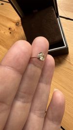 Mens Earring Diamond 18carat White Gold Round Single Stud 0.5ct Natural 18K Used