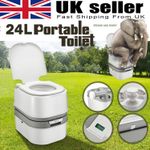24L Portable Toilet Flushing Chemical Toilet Potty Camping Caravan Easy to Clear