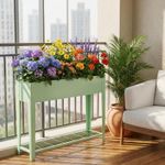 Elevated Raised Garden Bed with Storage Shelf Galvanised Steel Planter Grow Box