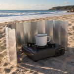 Foldable Stove Wind Shield 12Plates Outdoor Camping Cooker Gas Picnic Screen