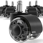 DSL Pack of 5 Office Chair Rubber Wheels Casters Replacement for Home and Office
