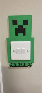 Minecraft Creeper Light Switch Wall Art Kids Bedroom