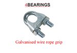 3MM TO 16MM GALVANISED STEEL WIRE ROPE GRIPS ( BULLDOG GRIPS) **PLEASE CHOOSE**