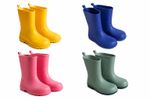 Kids PVC Wellington Waterproof Wellies Mid Calf Rain Boots School Sizes 9K�5