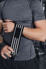 Weight Lifting Wrist Wraps Support Straps Gym Brace Bandage 1-2 PCS UK