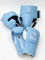 Fly Superloop Sparring Cowhide Leather Boxing Gloves Head & Groin Guard Complete