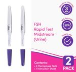 Menopause Test Kit (2 Pack) Female Fertility Testing FSH Rapid Tests 99% Accura