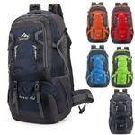 60L Dark Blue XL Waterproof Backpack Bag Camping Walking Outdoor Hiking Rucksack