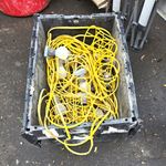 Outdoor String Lights, Corded Electric, Yellow Cord & Lights, Mechanical Control