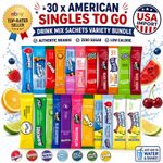 30 x American Singles To Go Drink Mix Sachets Variety Bundle | USA IMPORT