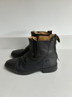 Mark Todd Black Zip Leather Short Jodhpur Riding Boots Size 6