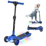 AIYAPLAY Electric Scooter for Age 6-10, 3 Wheel Foldable Kids Scooter, Blue