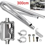 300cm Stainless Steel Exhaust Pipe Parking Air Heater Fuel Tank Gas Vent Silence