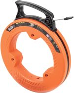 KLEIN TOOLS 56335 Flat Steel Electrical Fish Tape, 25-Foot 1/4-Inch Wide Spring 