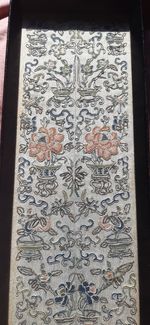 Antique Chinese Embroidered Panelled Sleeve Qing Dynasty Silk Embroidery Framed