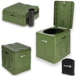 Lidsters Compact PORTABLE LOO TOILET Foldable With Bags Carp Fishing Overnight
