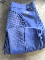 Dublin Navy Riding tights Silicone Grip Seat- Size 12
