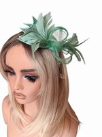 Women’s green Siminay Bow Fascinator Headpiece One Size Wedding Party