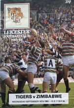 1983 Leicester Tigers V Zimbabwe Rugby Programme