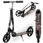 Folding Adult Scooter Big Wheels Suspension Non Electric Commuter Kick/Push Dual