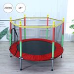 Trampoline140cm, Outdoor Trampoline with Safety Net Cover Trampoline