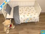 100% COTTON POPLIN BEDDING SET FOR Cot Bed, Duvet Cover&Pillowcase 100cm x 135cm