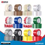 PARCEL TAPE STRONG ADHESIVE PACKING CARTON SEALING TAPE - MULTI COLOURS