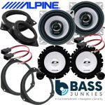 Vauxhall Corsa D 2006-14 Alpine 920 Watts Front Door & Rear Door Car Speaker Kit