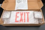 Astralite LED Thermoplastic RED Exit Sign/Emergency Light Combo EEU-2-LED-R-W